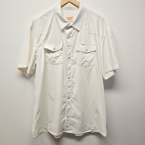 Seager Co. El Ranchero Short Sleeve Shirt White, size XL